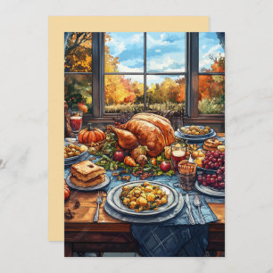 Autumn Feast: A Thanksgiving Celebration Invitation