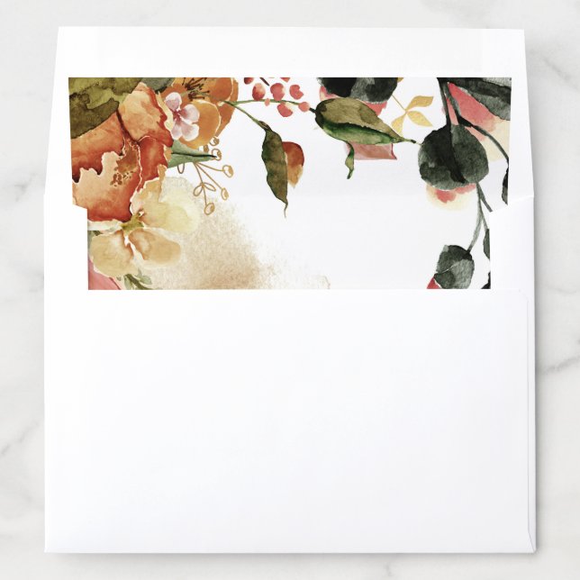 autumn feel elegant floral envelope liner (In Envelope)