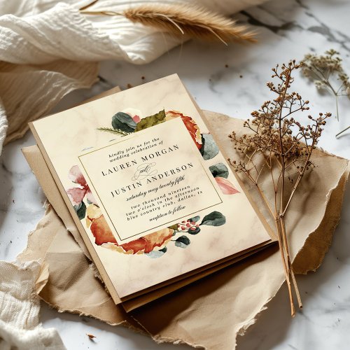 Autumn Feel Elegant Floral Wedding