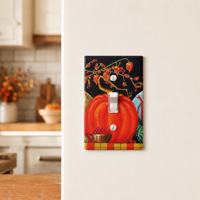 Autumn Festive Antique Painting Pumpkin Decoration Light Switch Cover (Autumn Festive Antique Painting Pumpkin Decoration Light Switch Cover)