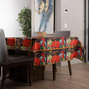 Autumn Festive Antique Painting Pumpkin Decoration Tablecloth