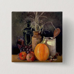 Autumn Festive Table Pinback Button