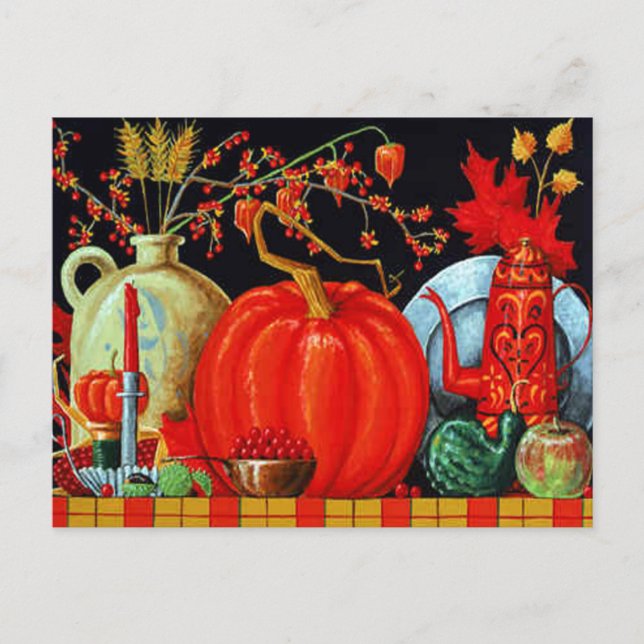 Autumn Festive Table Postcard (Front)