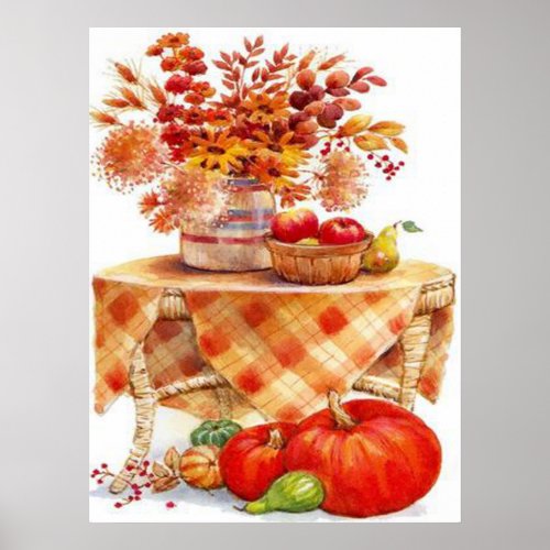 Autumn Festive Table Print