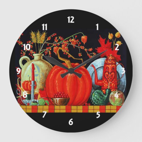Autumn Festive Table Wall Clock