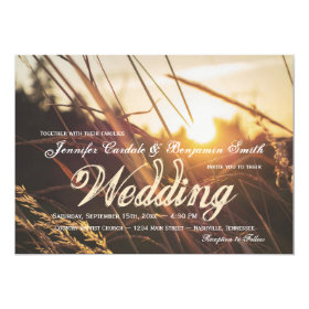 Autumn Field Sunset Fall Wedding Invitations