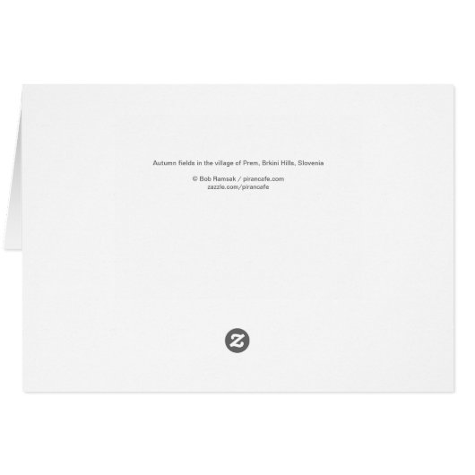 Autumn fields, Prem, Slovenia (Back Horizontal)