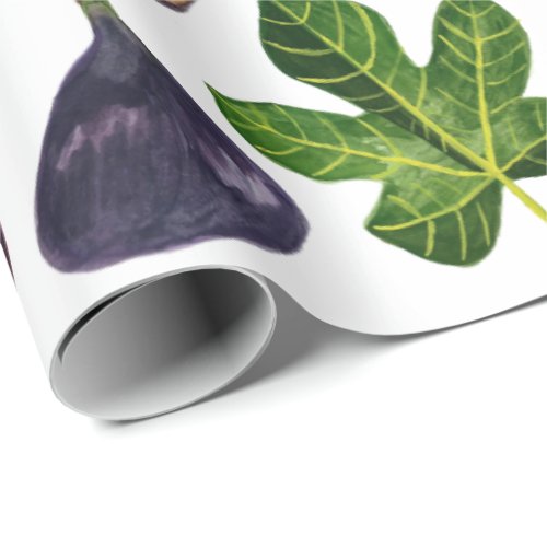 Autumn  FIGS fruity watercolor Wrapping Paper