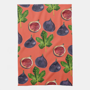 Kitchen Towel, Handprinted Kitchen Towel, Figs, Fig Kitchen Towel — The  High Fiber