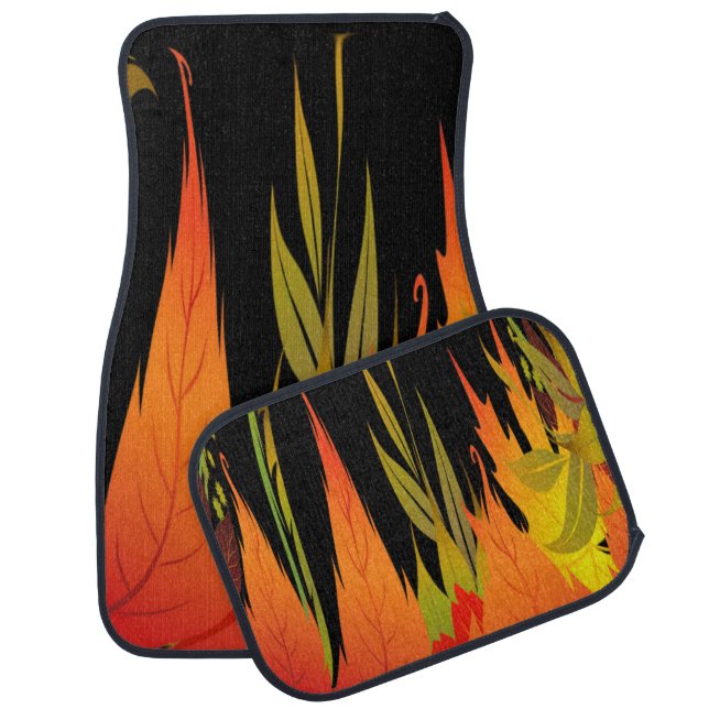 Autumn Fire Car Floor Mat (Set)