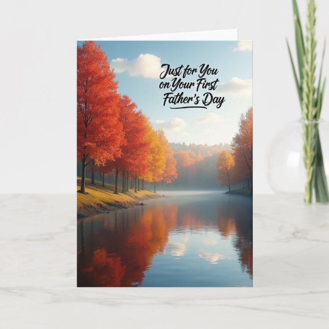 Autumn First Fathers Day Card (Front)