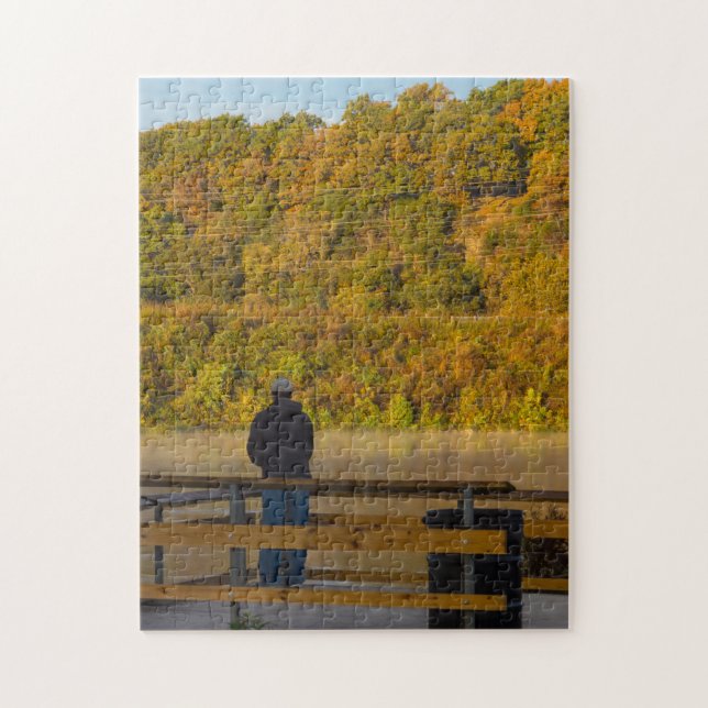 Autumn Fishing Lake Springfield Jigsaw Puzzle (Vertical)