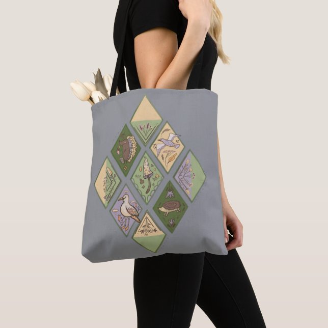  autumn flora cute Tote Bag (Close Up)