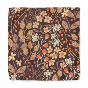 Autumn Flora: Vintage Seamless Pattern Bandana