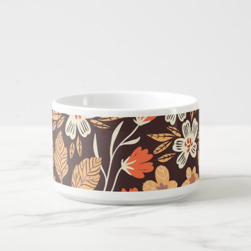 Autumn Flora Vintage Seamless Pattern Bowl