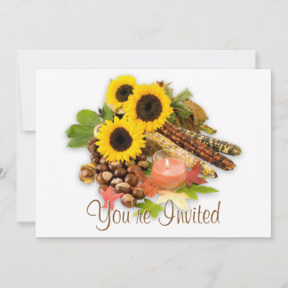 Autumn Floral Arangement Invitations