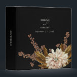 Autumn Floral Black Watercolor Fall Wedding 3 Ring Binder<br><div class="desc">An elegant black earthy tones fall watercolor calligraphy signature script wedding design. A rustic autumn design that uses copper shades and botanical florals along with vintage script calligraphy typography. A classy earthy toned black, brown, beige autumn fall calligraphy signature design ideal for all types of weddings. A classic seasonal wedding...</div>