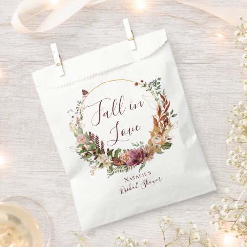 Autumn Floral Bridal Shower Favor Bags