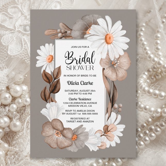 Autumn Floral Bridal Shower Invitation (Creator Uploaded)