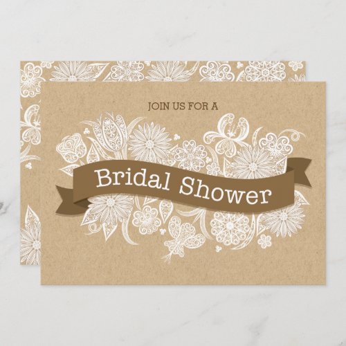 Autumn Floral Bridal Shower Invitation II