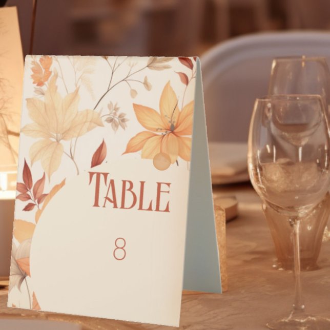 Autumn floral  bridal shower  table tent (Creator Uploaded)