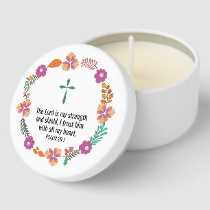 Autumn Floral Christian Ladies Mini Candle Favors