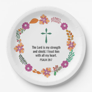 Autumn Floral Christian Ladies Paper Plates