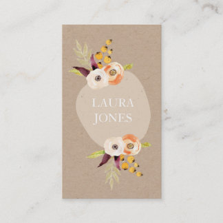 Autumn Floral Country Business Cards