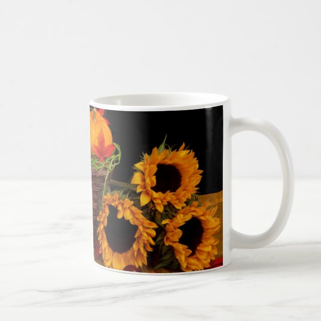 Autumn Floral Decoration Coffee Mug (Right)