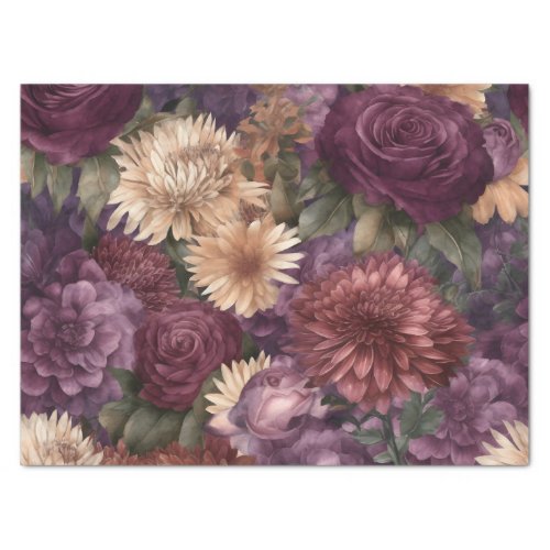 AUTUMN FLORAL DECOUPAGE TISSUE PAPER