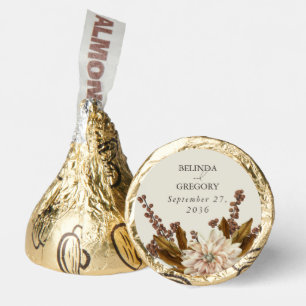 Autumn Floral Earthy Tones Watercolor Fall Wedding Hershey®'s Kisses®