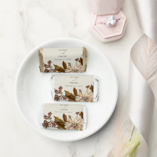 Autumn Floral Earthy Tones Watercolor Fall Wedding Hershey's Miniatures