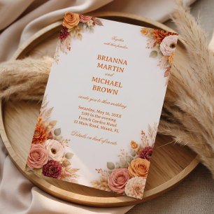 Autumn Floral Elegant Frame Invitation