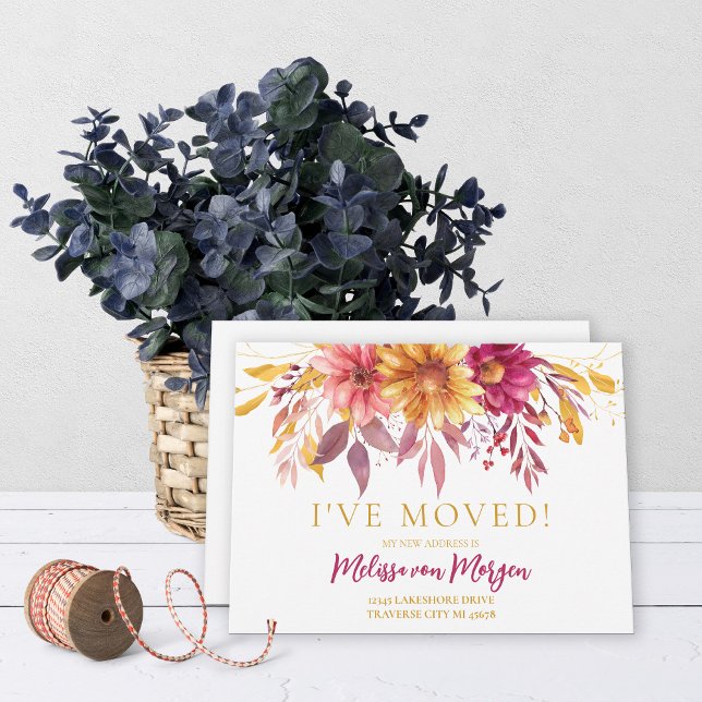 Autumn Floral Moving Announcement (Creator Uploaded)