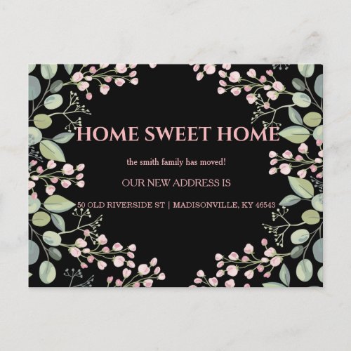 Autumn Floral New Address Moving Announcement