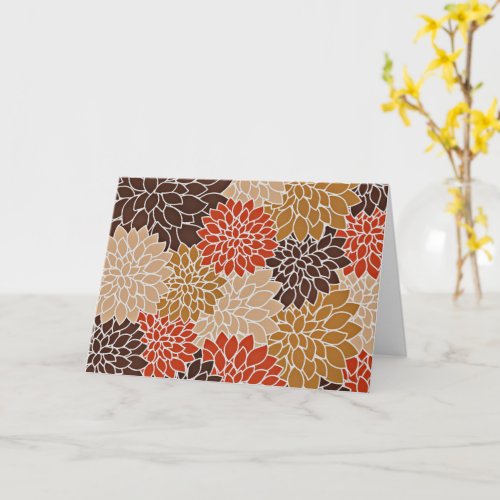 Autumn floral pattern card