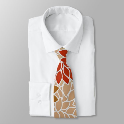 Autumn Floral Pattern Neck Tie