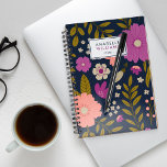 Autumn Floral Pattern Personalized Planner<br><div class="desc">Contemporary Floral pattern design.</div>