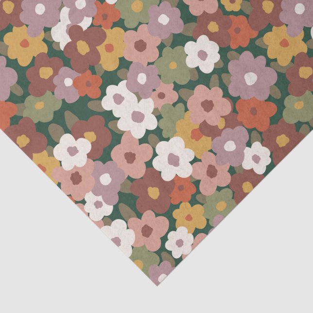 Autumn Floral Pattern  Tissue Paper (Detail)