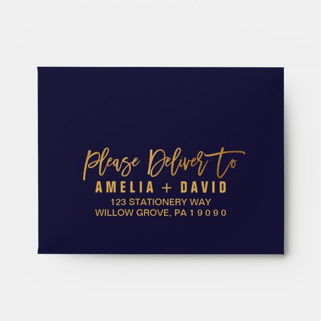 Autumn Floral Printed Address RSVP Envelope (Front)