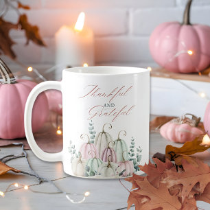 Autumn Floral Pumpkin Thanksgiving  Coffee Mug