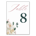 Autumn Floral Pumpkin Thanksgiving  Table Number