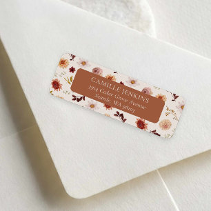 Autumn Floral Return Address Label