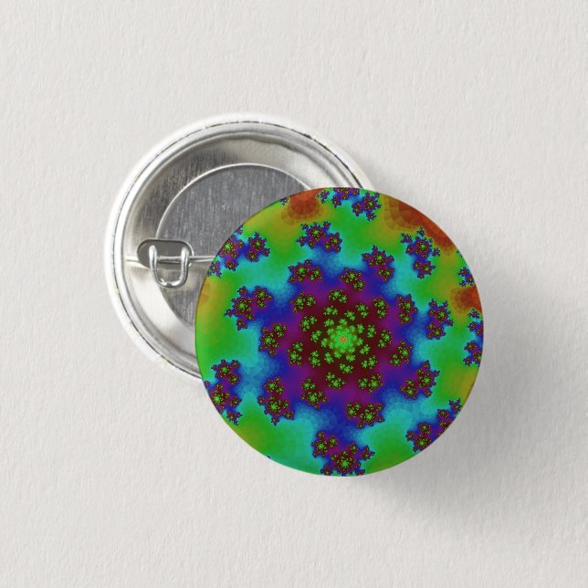 Autumn Floral Sprinkles Button (Front & Back)