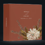 Autumn Floral Terracotta Watercolor Fall Wedding 3 Ring Binder<br><div class="desc">An elegant terracotta earthy tones fall watercolor calligraphy signature script wedding design. A rustic autumn design that uses copper shades and botanical florals along with vintage script calligraphy typography. A classy earthy toned terracotta, brown, beige autumn fall calligraphy signature design ideal for all types of weddings. A classic seasonal wedding...</div>
