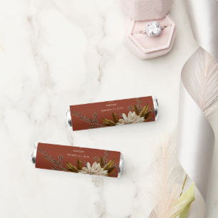 Autumn Floral Terracotta Watercolor Fall Wedding Breath Savers® Mints