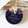 Autumn Floral Thank You Welcome Bag Wedding Favor Tags