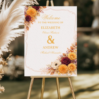 Autumn Floral Warm Event Foam Board