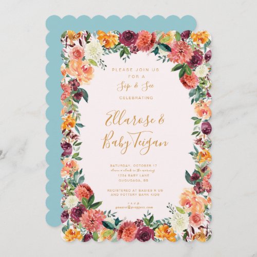 Autumn Floral Woodland Sip  See invitation