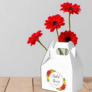 Autumn Florals Bridal Shower Favor Boxes